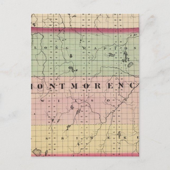 Carte du comté de Montmorency, Michigan (Devant)