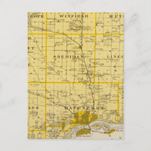 Carte du comté de Scott, État de l'Iowa