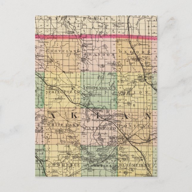 Carte du comté d'Oakland, Michigan (Devant)