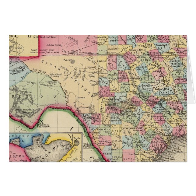 Carte Du Comté Du Texas (Devant horizontal)