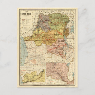 Carte du Congo, Afrique (1896)