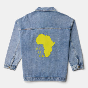 Carte du continent africain jaune élégante