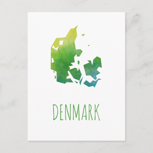 Carte du Danemark (Devant)