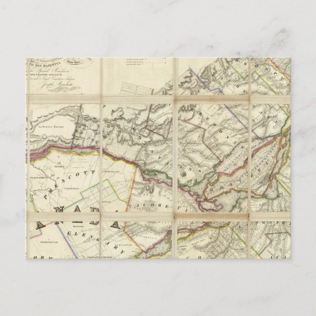 Carte du district de Montréal, Bas-Canada (Devant)