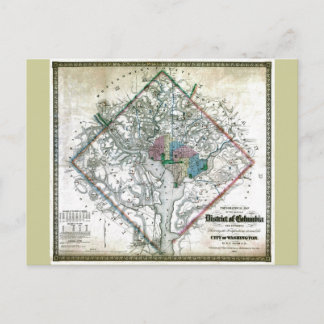 Carte du district de Washington de 1862