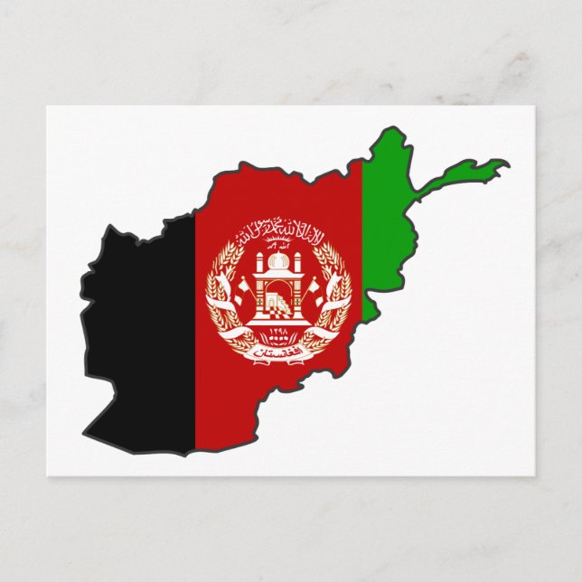 Carte du drapeau afghan (Devant)