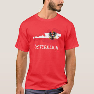Carte du Drapeau autrichien "Österreich" T-Shirt
