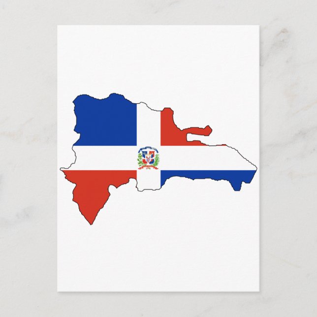 Carte du drapeau de la République Dominicaine (Devant)