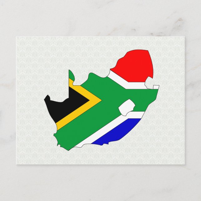 Carte du drapeau de l'Afrique du Sud pleine taille (Devant)