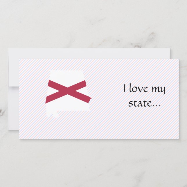 Carte du drapeau de l'Alabama (Devant)