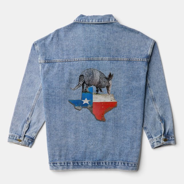 Carte du drapeau de l'État d'Armadillo Texas (Verso)