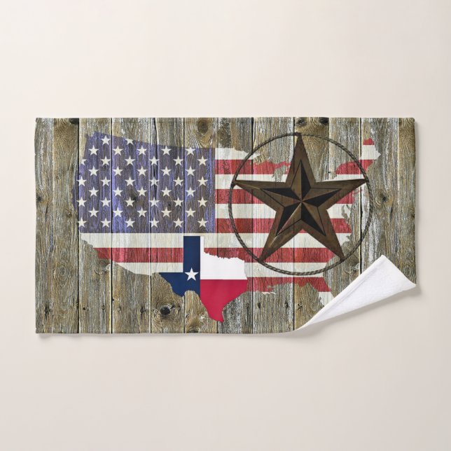 Carte du drapeau de l'État de Texas Lone Star (Serviette à main)
