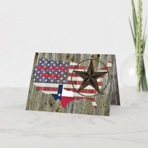 Carte du drapeau de l'État de Texas Lone Star