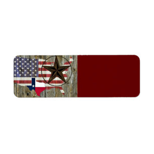 Carte du drapeau de l'État de Texas Lone Star