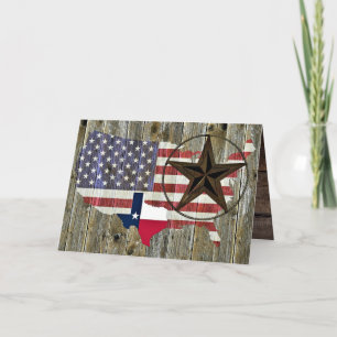 Carte du drapeau de l'État de Texas Lone Star