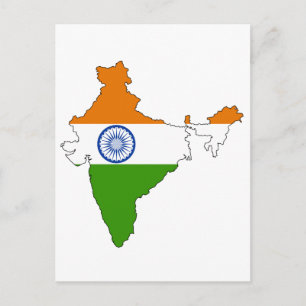 Carte du drapeau de l'Inde