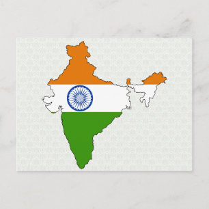 Carte du drapeau de l'Inde pleine taille