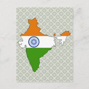 Carte du drapeau de l'Inde pleine taille