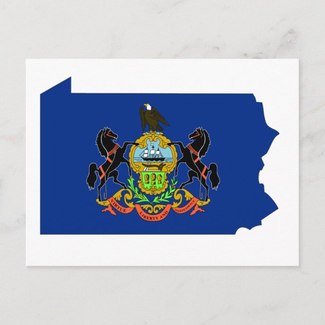 Carte du drapeau de Pennsylvanie (Devant)