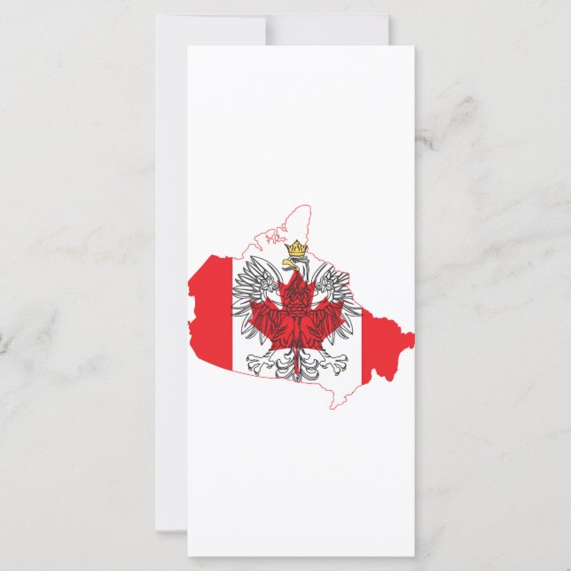 Carte du drapeau de Pologne Canada (Devant)