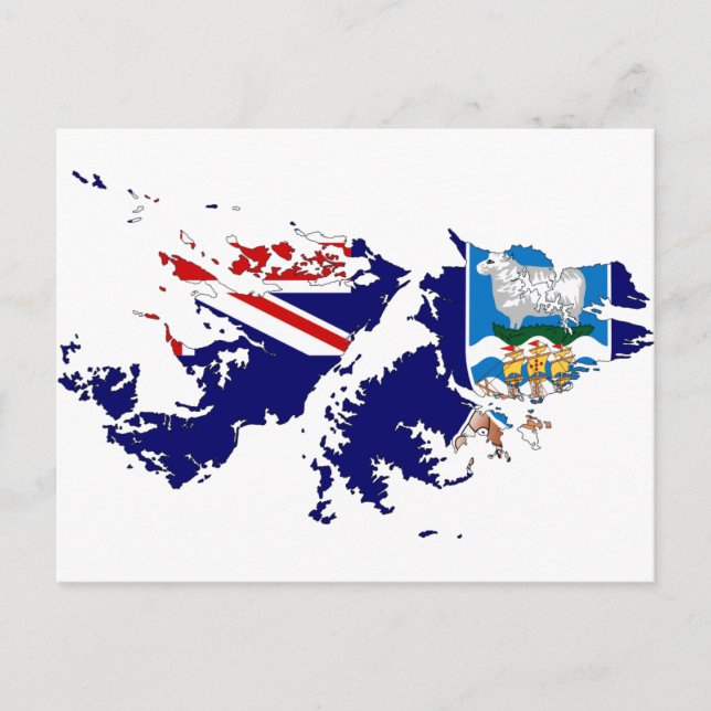 Carte du drapeau des îles Falkland (Malvinas) FK (Devant)