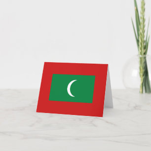 Carte du drapeau des Maldives