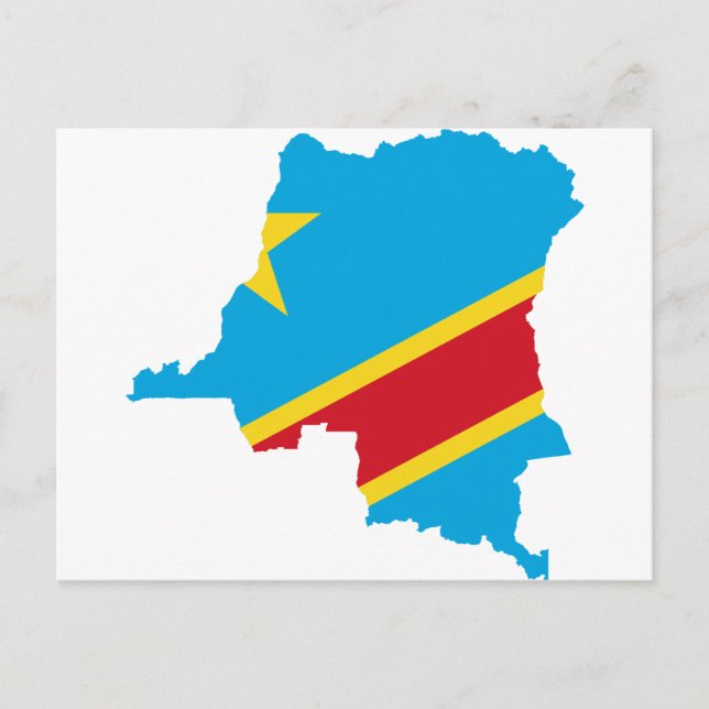 Carte du drapeau du Congo CD (Devant)