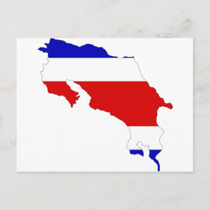 Carte du drapeau du Costa Rica