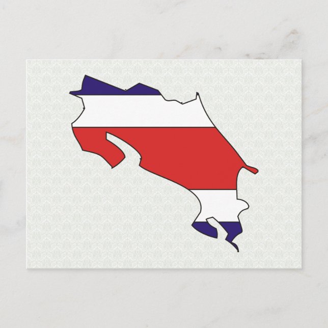 Carte du drapeau du Costa Rica pleine taille (Devant)