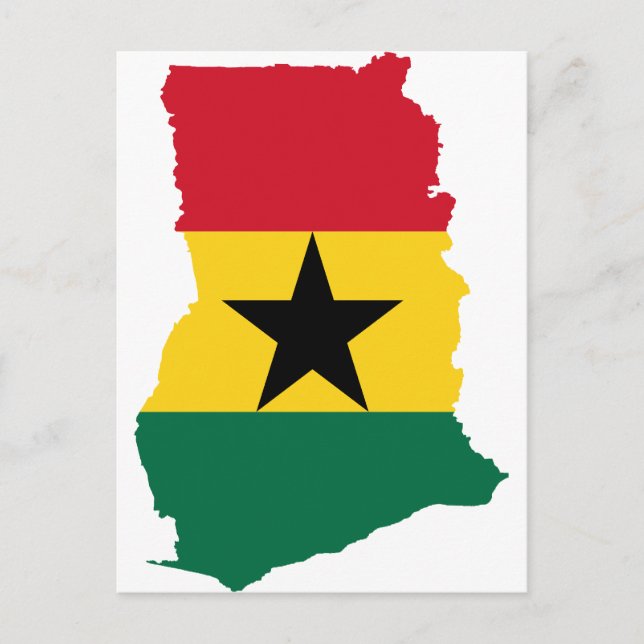 Carte du drapeau du Ghana GH (Devant)