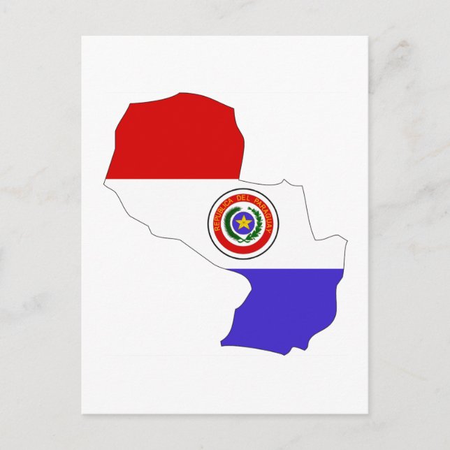 carte du drapeau du Paraguay (Devant)