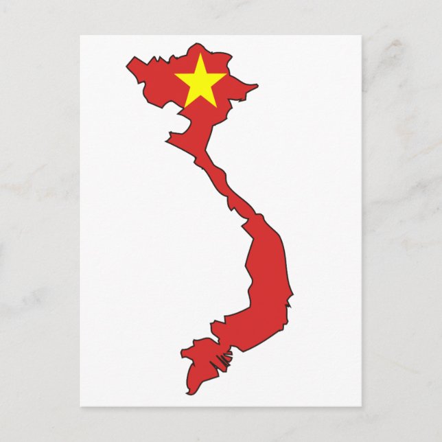 Carte du drapeau du Vietnam (Devant)