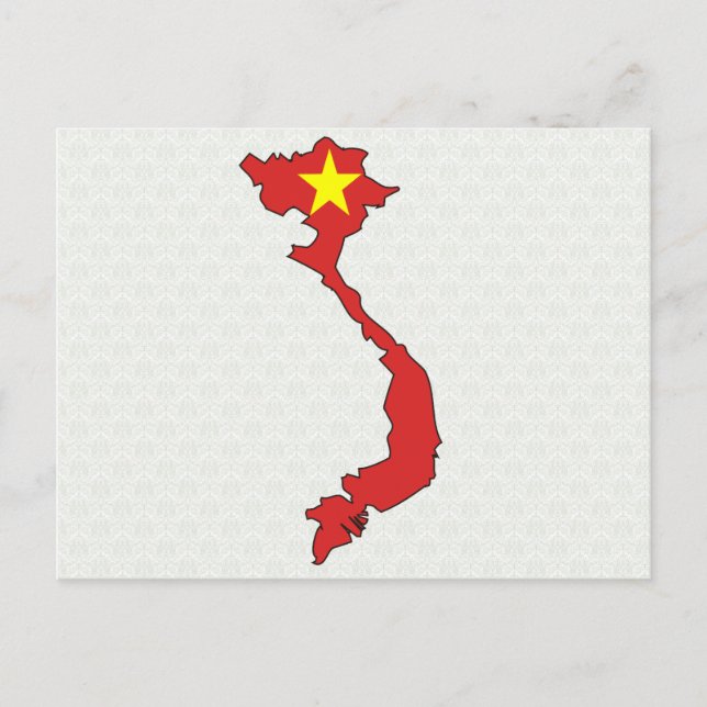 Carte du drapeau du Vietnam pleine taille (Devant)
