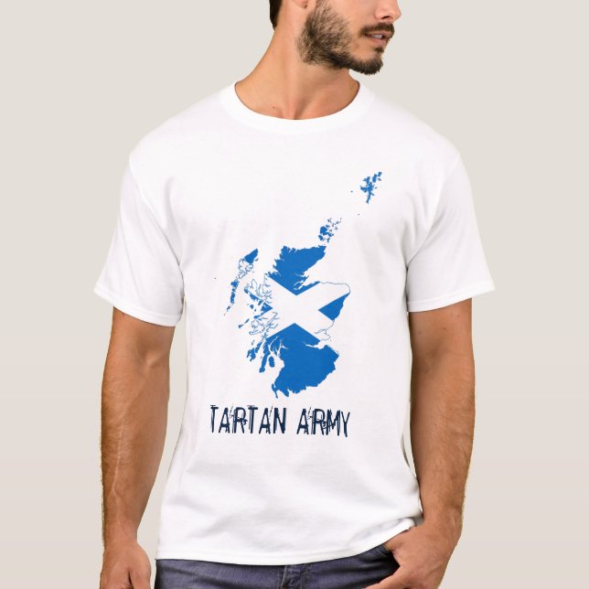 Carte du drapeau écossais T-shirt de l'armée de Ta (Devant)