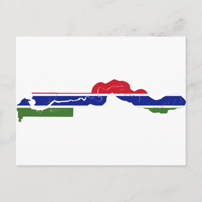 Carte du drapeau gambien GM (Devant)