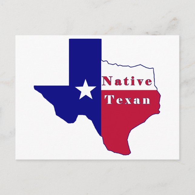 Carte du drapeau texan natif (Devant)