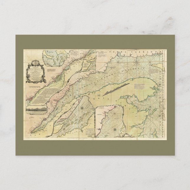 Carte du fleuve Saint-Laurent (1771) (Devant)