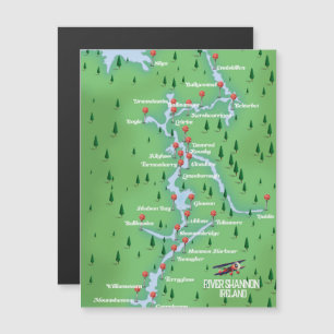 Carte du fleuve Shannon Irlande