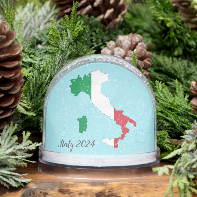 Carte Du Globe De Neige Souvenir Italie (Hiver)