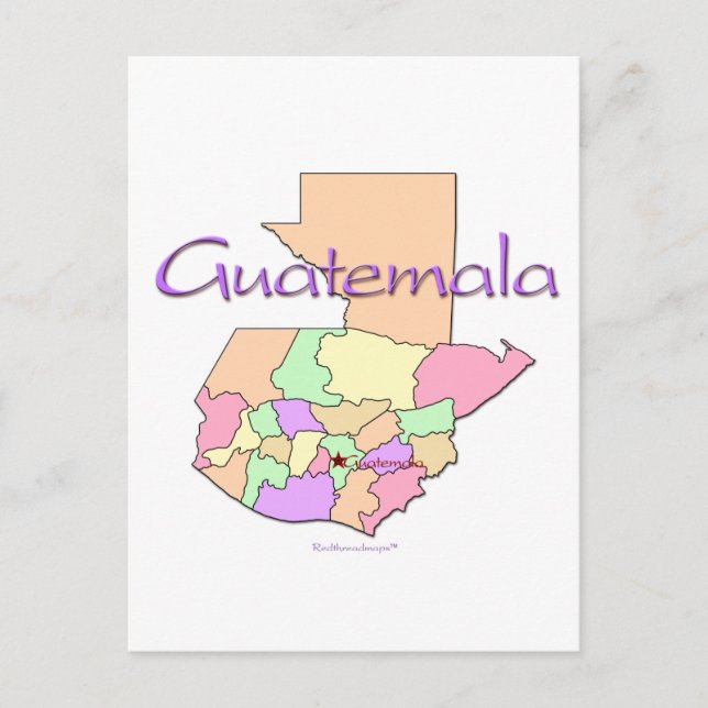 Carte du Guatemala (Devant)
