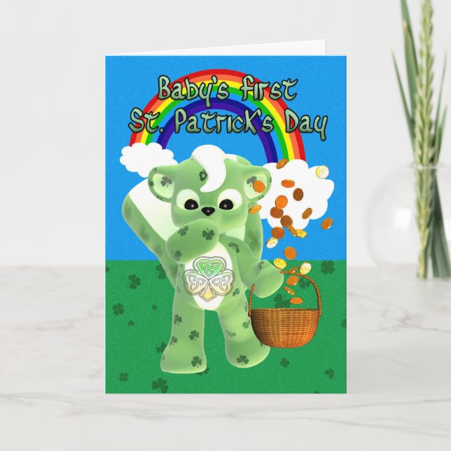 Carte du jour de premier St Patrick du bébé, avec (Devant)