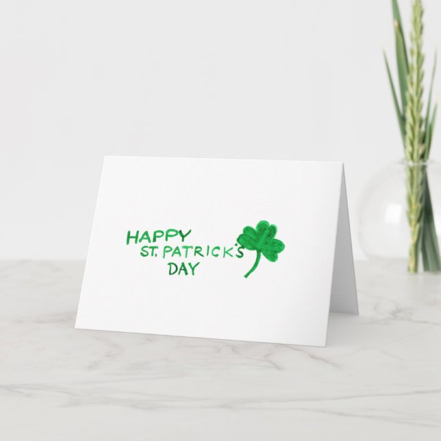 Carte du jour de St Patrick d'aquarelle (Devant)