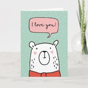 Carte du jour de Valentines, "Je t'aime"