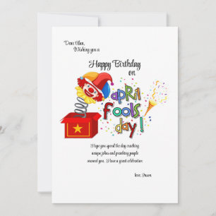 Carte du jour des fêtes d'avril
