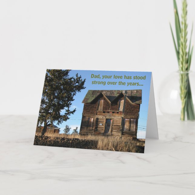 Carte du jour du papa rustique de cabine (Devant)
