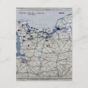 Carte du jour J de la Seconde Guerre mondiale 6 ju
