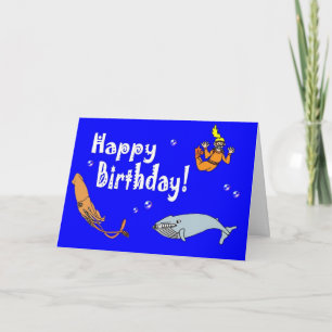 Carte du joyeux anniversaire des enfants d'océan