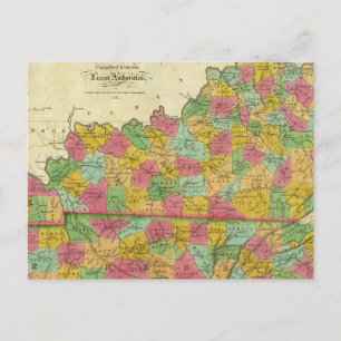 Carte du Kentucky et du Tennessee