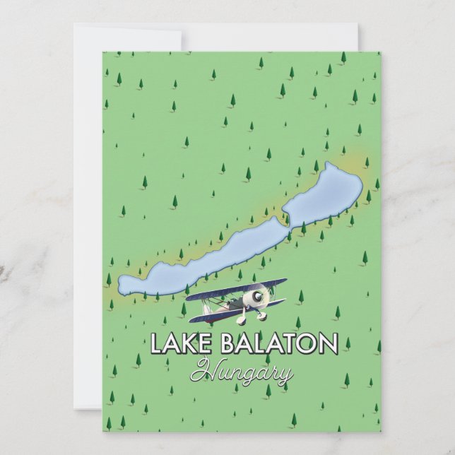 Carte du lac Balaton Hongrie (Devant)