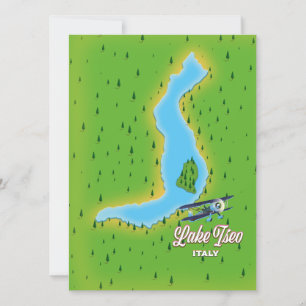 Carte du lac d'Iseo Italie